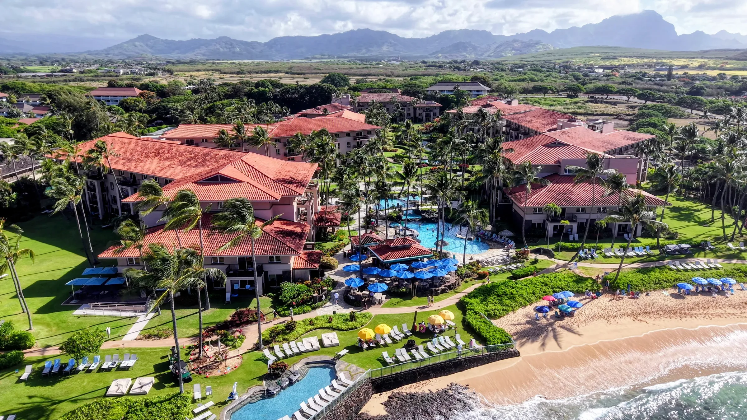 Aerial still — Kauai high angle